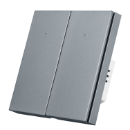 Умный выключатель ROXIMO, двухкнопочный, серый