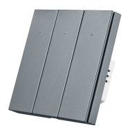 Умный выключатель ROXIMO, трехкнопочный, серый
