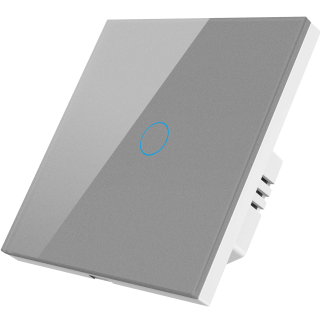 Умный Zigbee выключатель ROXIMO сенсорный, однокнопочный, серый