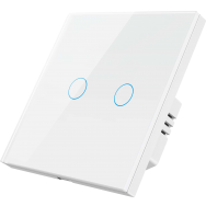 Умный Zigbee выключатель ROXIMO сенсорный, двухкнопочный, белый