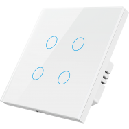 Умный Zigbee выключатель ROXIMO сенсорный, четырехкнопочный, белый
